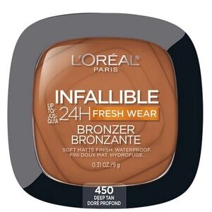 New L’Oréal Infallible Up to 24 Hour Fresh Wear Soft Matte Bronzer Deep Tan 450
